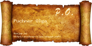 Puchner Olga névjegykártya